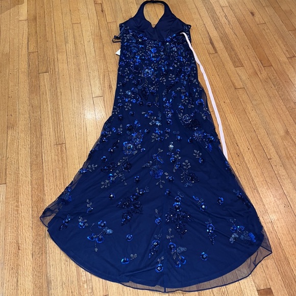 Mac Duggal FLORAL EMBELLISHED HALTER GOWN NWT style 5484 - Picture 16 of 17